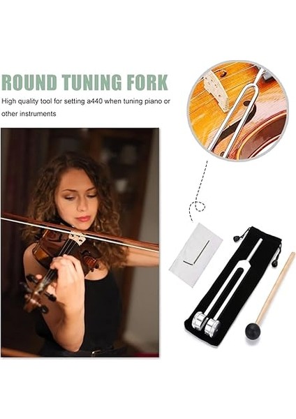 1 Adet 128 Hz Metal Ayar Kutusu Doğru Frekans Tepkisi Sağlar, Silikon Çekiç, Tamir Aleti ve Temizlik Için Kadife Torba ile Birlikte Gelir indirimleri