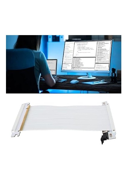 Hızlı Pcıe 4.0 X16 Rıser Kablo - Rtx 4090 & 7900 Xt Için Esnek Çift Taraflı 180 Derece Gpu Uzatma (30CM) indirimleri