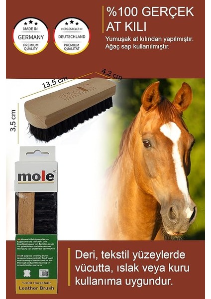 Doğal At Kılı Deri Döşeme Temizleme Fırçası modelleri