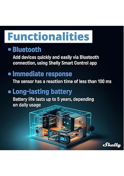 Blu Motion | Bluetooth Hareket ve Lüks Sensörü | Ev Otomasyonu | Alexa ve Google ile Uyumlu | Ios Android Uygulaması | 9 Metreye Kadar Menzil indirimleri