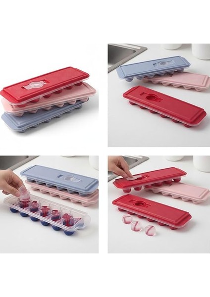 2 Adet Silikon Tabanlı Buzluk, 12'li Buz Kalıbı, Pratik ve Esnek Silikon Tabanlı Buzluk Seti - Içeceklerinizi Serin Tutun! fiyatları