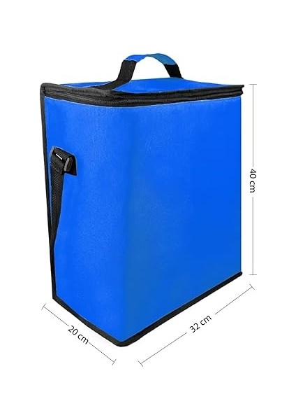25 Litre Termal Soğuk Tutucu Çanta Termo Piknik Çantası Termos Buzluk Oto Buzluğu Plaj Deniz Kamp Serin Tutan Araba Araç Mavi modelleri