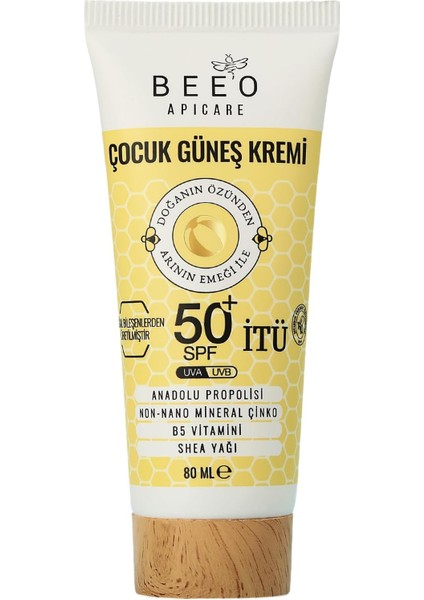 Propolisli Yüksek Koruma Çocuk Güneş Kremi, 50+ Spf, 80 ml