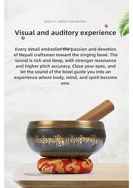 Bless Tibet Şarkı Kase Seti - El Dövmeli Meditasyon Ses Kasesi Tokmak, Yastık ve Çanta ile - Yoga, Farkındalık, Ses Terapisi, Stres Giderici (14,5 Cm) indirimleri