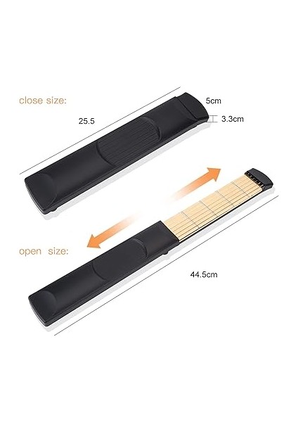 Fret Cep Gitar, Taşınabilir Cep Gitar Ahşap Mini Gitar Gitarist Için Saklama Çantası Için Altıgen Anahtar ile modelleri