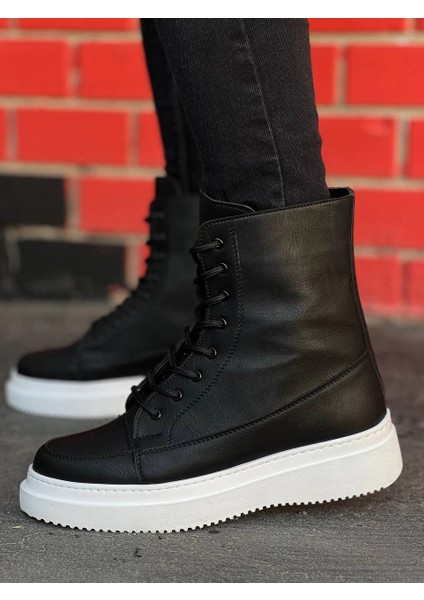 KB-0991 Kuback Siyah Cilt Yüksek Taban Bağcıklı Postal Bot modelleri