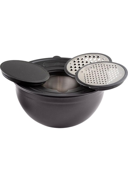 Globe Siyah 5 Parça Rendeli Saklama Kabı