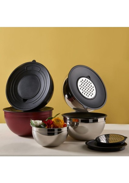 Globe Siyah 5 Parça Rendeli Saklama Kabı fiyatları