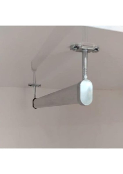 25 cm Dolap Içi Oval Elbise Askı Borusu 2 Adet Tavan Askı Aparatı Vidaları fiyatları