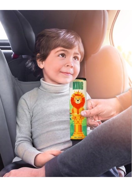Araba Emniyet Kemeri Kılıfı Pedi, 1'li Paket Yumuşacık Araç Emniyet Emniyet Kemeri Kılıfı Çocuklar Için, Araba Emniyet Kemeri, Araçlar Için (Küçük Aslan Little King 1 Adet)