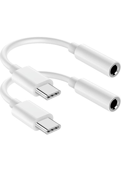 iPhone 16 Pro Max/ 15 Pro/ 15 Için USB C - 3,5 mm Kulaklık Jakı Adaptörü, USB C - Aux Ses Dongle Kablo Kablosu iPad Pro/galaxy S24 S23 Ultra/pixel 9 ile Uyumlu - Beyaz