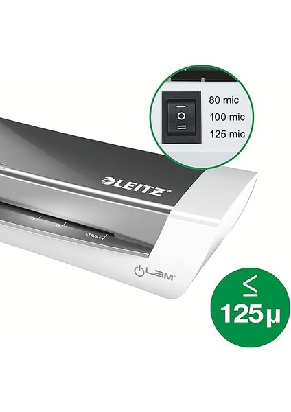 A4 Laminasyon Cihazı, 80 Ila 125 Mikron Laminasyon Folyoları Için, Laminasyon Kılıfları Dahil, Başlangıç Kiti, Ev Ofisi, Küçük Ofis ve Okulda Kullanım Için Ideal, Gri, Ilam, 73680089 indirimleri