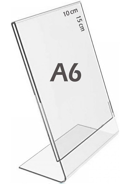 L-Tipi Dikey Şeffaf Föylük Menü Fiyatlık Broşür Etiket Fotoğraflık Albüm Stand Sehpa