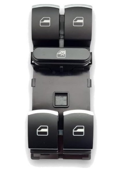 Sol Ön Kapı Cam Düğmesi Dörtlü Krom 5K4959857 Vw Golf 6 ile Uyumlu 2009-2012 modelleri