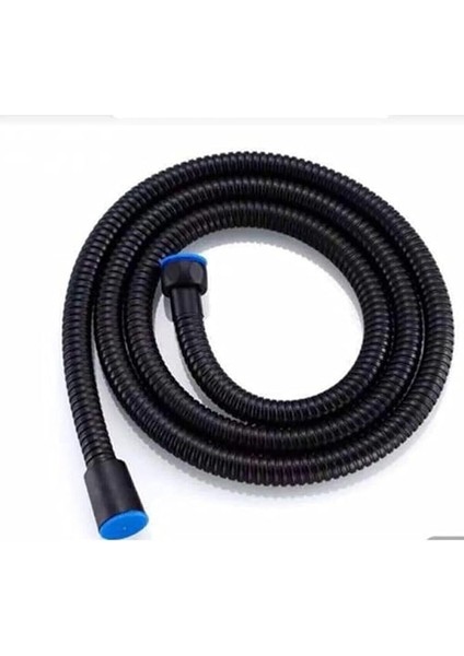 Örgülü Duş Hortumu Spiral Shower Hose, Siyah