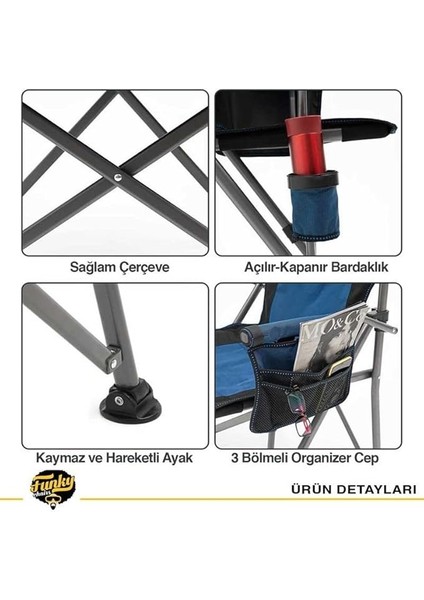 Chaırs River Side Katlanabilir Kamp Sandalyesi - Lacivert indirimleri