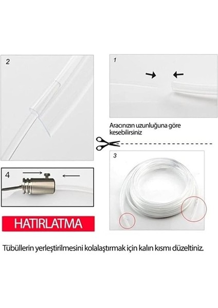 Içi Atmosfer Ambiyans LED Neon Rgb Ip Neon App Kontrollü 5 Parça indirimleri