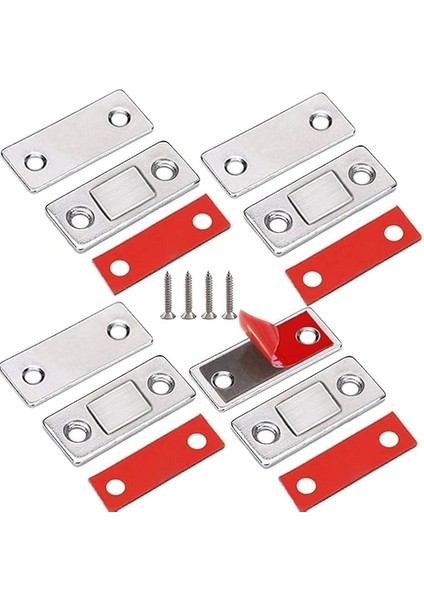 Home 4 Adet Mıknatıslı Kilit,kendinden Yapışkanlı Kapı Mıknatısları,mobilya, Sürgülü Kapı, Dolap Kapısı, Çekmece Kilidi,tutucu,mıknatıs