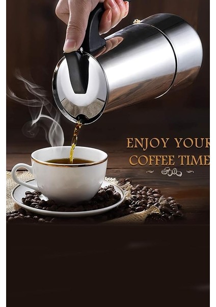 Ocak Üstü 9 Cup Fincan 450 ml Moka Pot Espresso CIN285-9 fiyatları