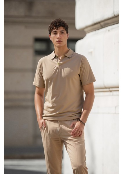 Erkek %100 Pamuklu Lakost Kumaş Regular Fit Polo Yaka T-Shirt fiyatları