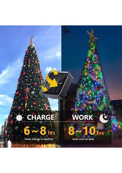 Solar Güneş Enerjili Rgb 100 Led, 12 Metre,8 Modlu, Peri LED Bahçe, Veranda, Avlu, Balkon, Havuz Kenarı, Düğün, Parti, Peyzaj Aydınlatma Su Geçirmez Lamba modelleri