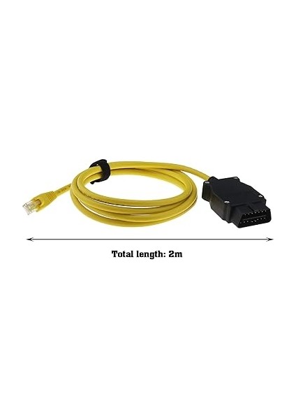 In Your Mind Enet Obd2 RJ45 Kablosu 2m Ethernet Kablosu Ethernet Konnektör Araçları Obdıı Arayüzü Kablosu Araç Teşhis Kodlama Için F-Serisi Teşhis fırsatları