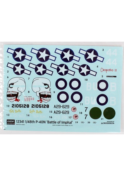 12341 1/48 Ölçek, USAAF P-40N (Battle ofImphal) Savaş Uçağı, Plastik Model kiti