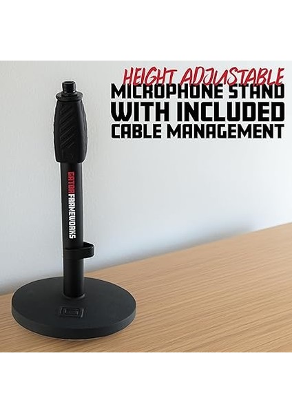 Frameworks GFW-MIC-0601 Mikrofon Standı, Çalışma Masası Için, Yuvarlak Taban ve Döner Kilit, Siyah fiyatları