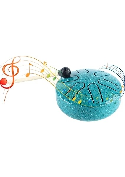 Dil Davul, 6 Not Çelik Endişesiz Handpan Vurmalı Çalgı Meditasyon Yoga Için Baget Ile (Yeşil) Işlenme Aracı fırsatları