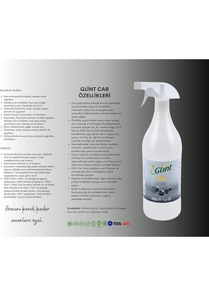 Car 1 LITRE%100 Bitkisel Çok Amaçlı Oto Temizleyici Araç Far Koltuk Paspas Temizleme Jant Parlatıcı fırsatları