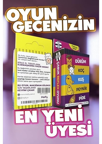 Çabuk Reflex Kutu Oyunu Dürüm Koç Kuş Peynir Pide Kart Oyunu Oyun Parti Eğlence Aile Arkadaş Oyunu indirimleri