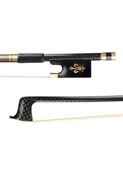 4/4 Keman Fiddle Yay Karbon Fiber Yuvarlak Sopa Abanoz Kurbağa Atkuyruğu Saç Iyi Dengeli fırsatları