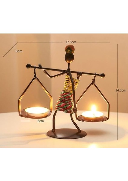 Kadın Figürlü Metal Ferforje Tealight Mumluk Ev Dekoru Süs modelleri
