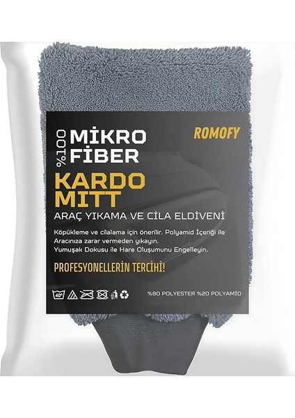 Mikrofiber Oto Yıkama Eldiveni ve Araç Pasta Cila Eldiveni - Çizmez Araba Köpükleme ve Yıkama Eldiveni - Yumuşak Dokulu Çift Taraflı Araba Temizlik Eldiveni
