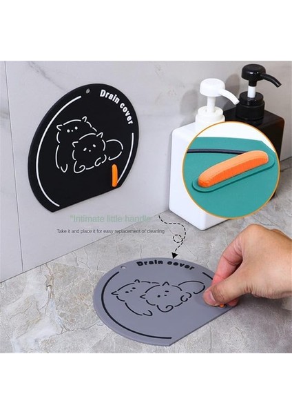 Banyo ve Mutfak Lavabo Koku Önleyici Gider Koruyucu Silikon Sızdırmaz Ped 1 Adet Yeşil