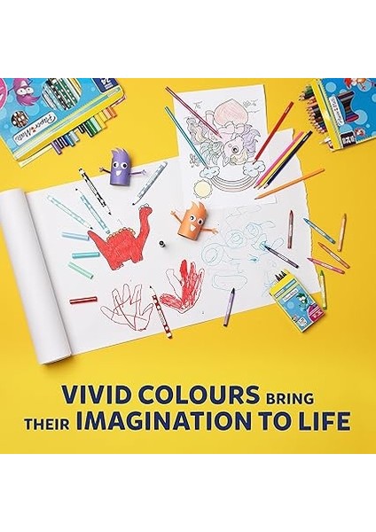 Mate Çocuk Boya Kalemi Önceden Kesilmiş Renkli Kalemler, Renk Çeşitliliği, 24 Kalem modelleri