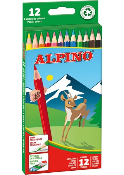 Renkli Kalemler 12 Adet | Çocuk Boya Kalemi | Parlak ve Canlı Renklerle Çizim ve Boyama | Okul Malzemeleri | Boya Kalemi Kutusu