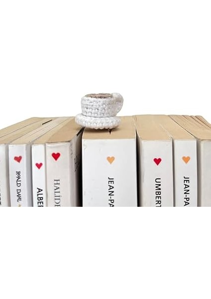 Örgü Kahve Bardağı Kitap Ayracı, Örgü Ayraç, Kitap Aksesuarı, Kitap Severler Için Hediye fiyatları