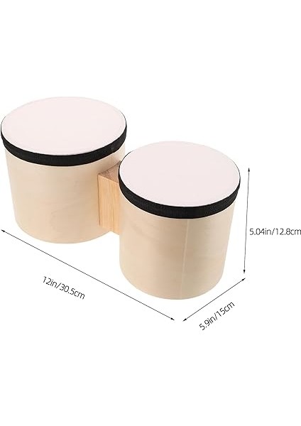 1 Takım Ahşap Bongo El Davulu, Ahşap Tokmak Çubukları, 5” ve 6” El Davulu Müzik Vurmalı Çalgı, Dans Performansı Müzik Parti Malzemeleri indirimleri