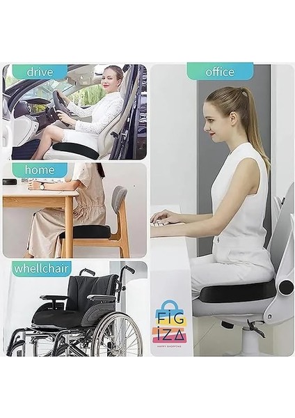 Oturma Simidi Basur Minderi Oturma Minderi Oturma Simidi Yastığı Pu Visco, Figiza, Siyah, Standart modelleri