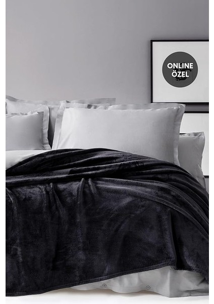 Olenna Çift Kişilik Wellsoft Battaniye Antrasit