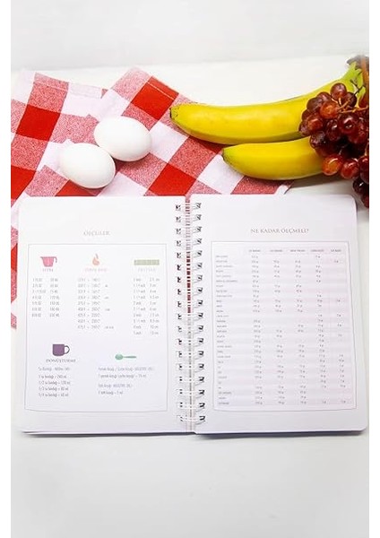 Color Yemek Tarif Defteri Görselli Spiralli Mint indirimleri