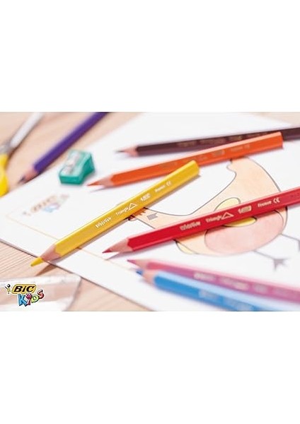 Kids Evolution Üçgen Jumbo Boya Kalemi 13'lü Metal Tüp, Üçgen Tasarım, Kıymık Oluşturmaz, Çiğnemeye Karşı Dayanıklı indirimleri