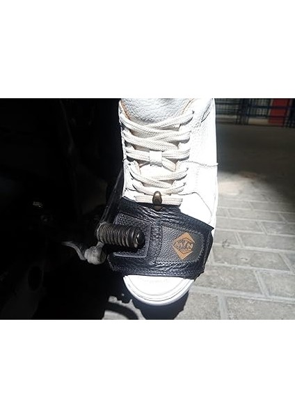 Mtn MAK77 Motosiklet Ayakkabı Koruma Pedleri, Vites Ayakkabı Koruyucu,motorcycle Shoe Protector,motosiklet Deri AKSESUAR%100 Doğal Deri (Siyah) indirimleri