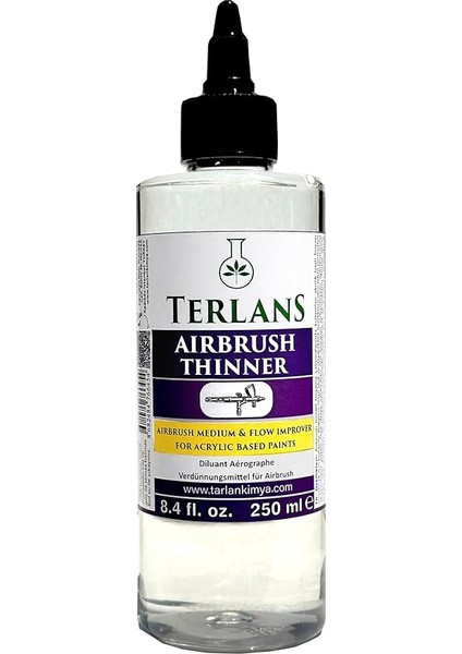 Airbrush Inceltici 250 ml Airbrush Thinner Flow Improver Model Boyama Için Akrilik Bazlı Inceltici, Akışkanlık & Detay Kontrolü