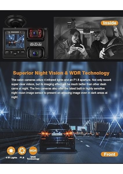 D30 Wi-Fi 4K Araç Kamerası modelleri