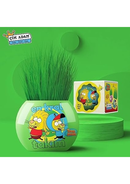 Kral Şakir Temalı Çim Adam 6'lı Set – Çocuklar Için Eğitici ve Eğlenceli Bitki Yetiştirme Kiti modelleri