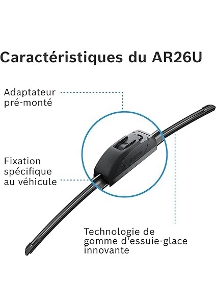 Aerotwin Retro Silecek Land Rover Discovery Sport (2019 ve Sonrası), Toyota Auris (2009-2012), Jeep Cherokee (2014-2018) [650 Mm] AR26U 3397008539 indirimleri