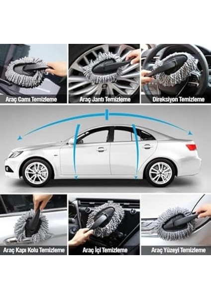 Profesyonel 6 Parça Mikrofiber Araç Yıkama Seti Araç Jant Yıkama Fırcası Bezi Araç Yıkama Fırca Seti fiyatları