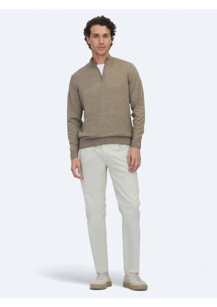 Vizon Bato Yaka Jakarlı Yün Karışımlı Triko Kazak fiyatları